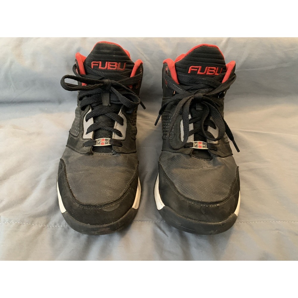 FUBU Men's‎ ZONE Basketball Shoes Size 8 Black High Top MNFB22SC001L